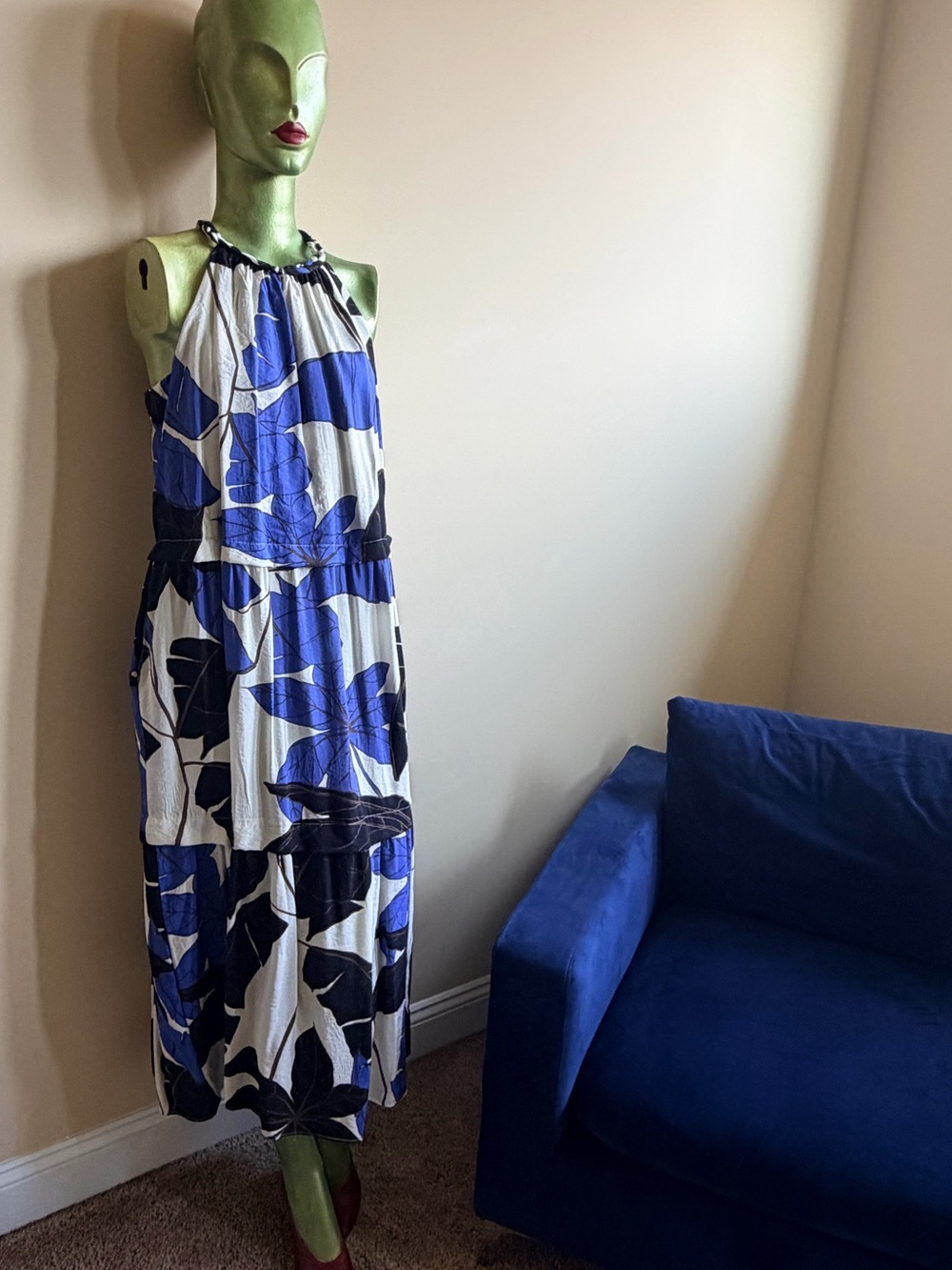 Sofia Jeans Halter Midi Dress